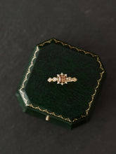 14K Solid Gold Solenne Brown Agate Ring - CAMELLIA 3.5 US